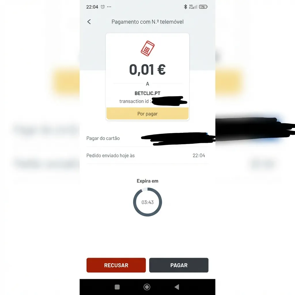 Prova de depósito de 0,01€ na Betclic via Cartão/MBWay